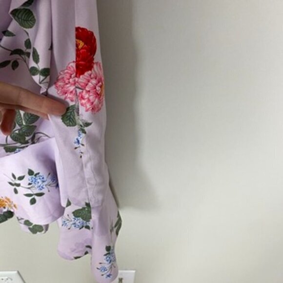 Keepsake the Label Pretty One Mini Dress Floral Ruffle Short Sleeves Womens S - Picture 3 of 9